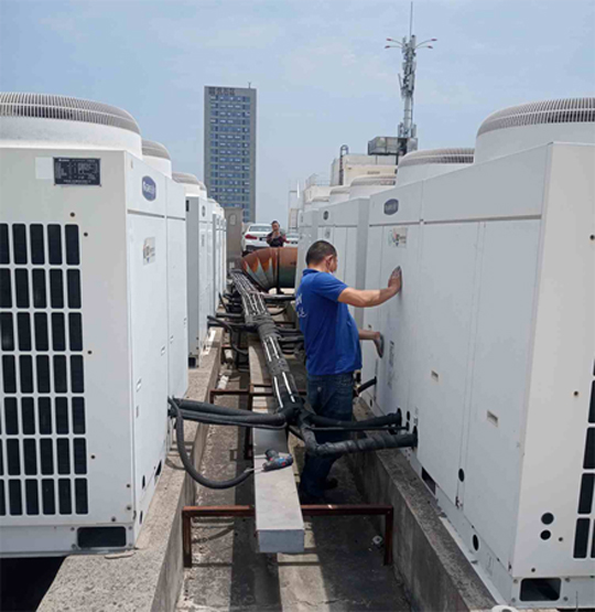 五河中央空调制热和不制冷系统维修方法